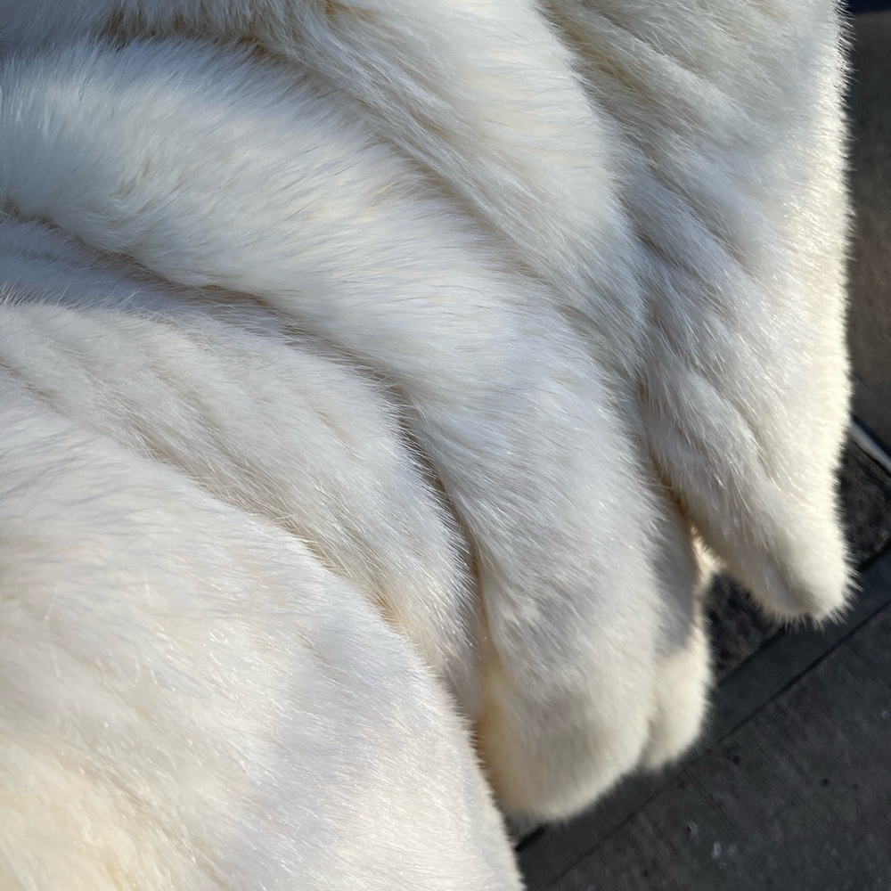 Snow White mink fur jacket